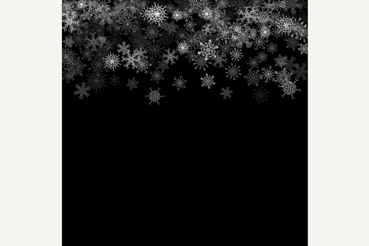Snowfall with random snowflakes, a Background Graphic by Swillklitch