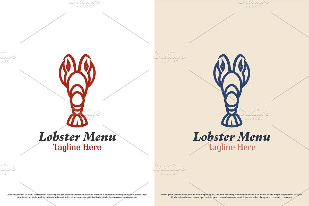 Lobster Seafood Logo Design Template, a Branding & Logo Template by Morvana Crew