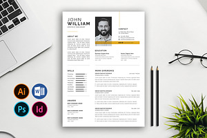 Resume CV Template, a Resume Template by Abdul Studio