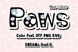 Paws Nani Colors OTF PNG SVG