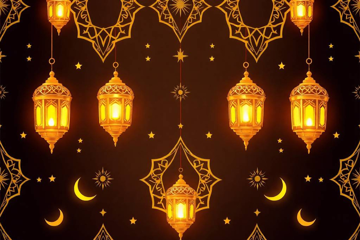 32 PNG Golden Islamic Lantern Patter, a Pattern Graphic by adenpinkstore (Photo 3 of 17)