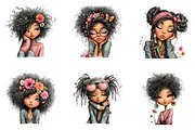 Spring Black Woman Clipart, an Illustration by CreationArt (Thumbnail 3 of 7)