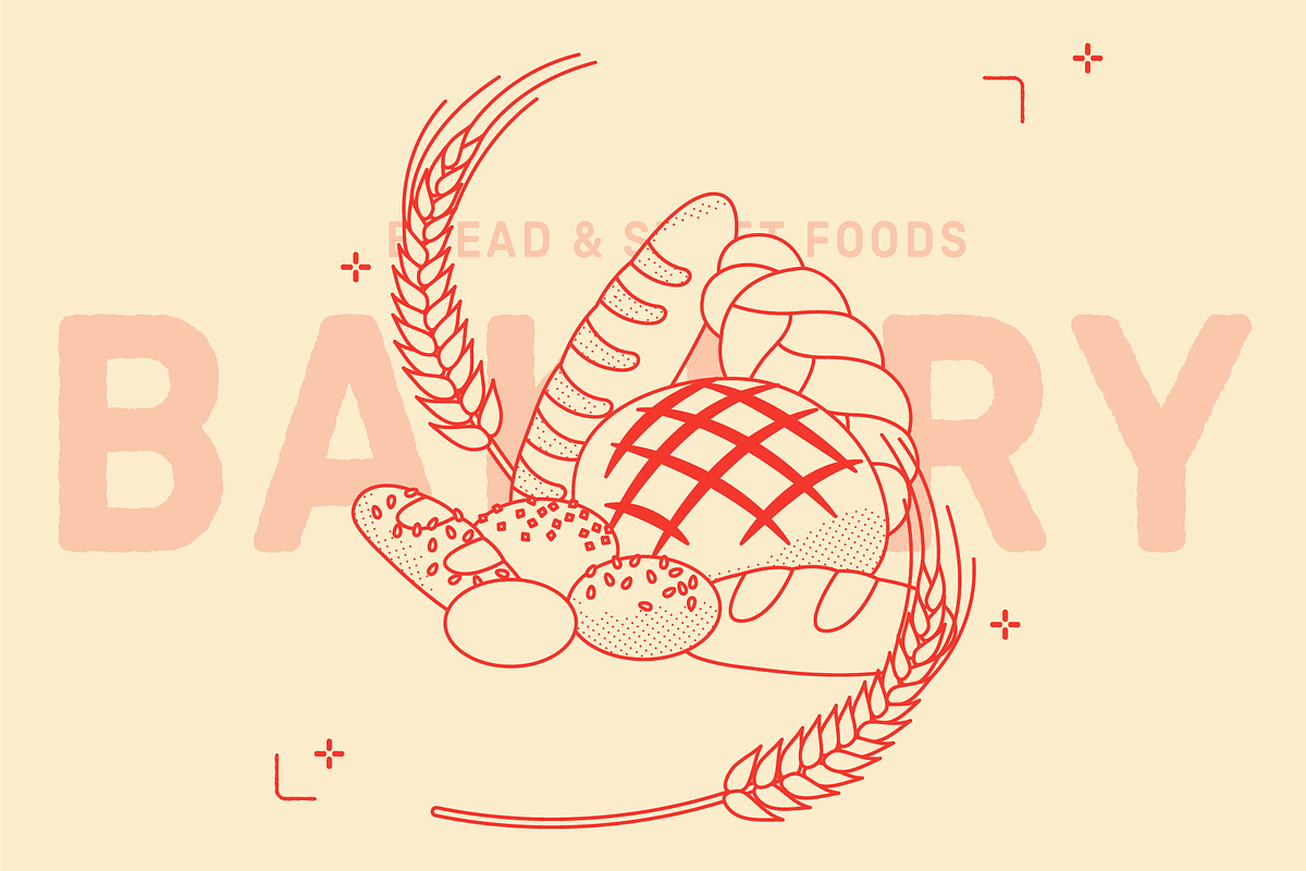 Bakery Food Vector Illustrations, a Food Illustration by TheFoodAtlas (Photo 17 of 17)