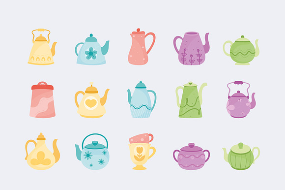 Tea Time Illustration Set