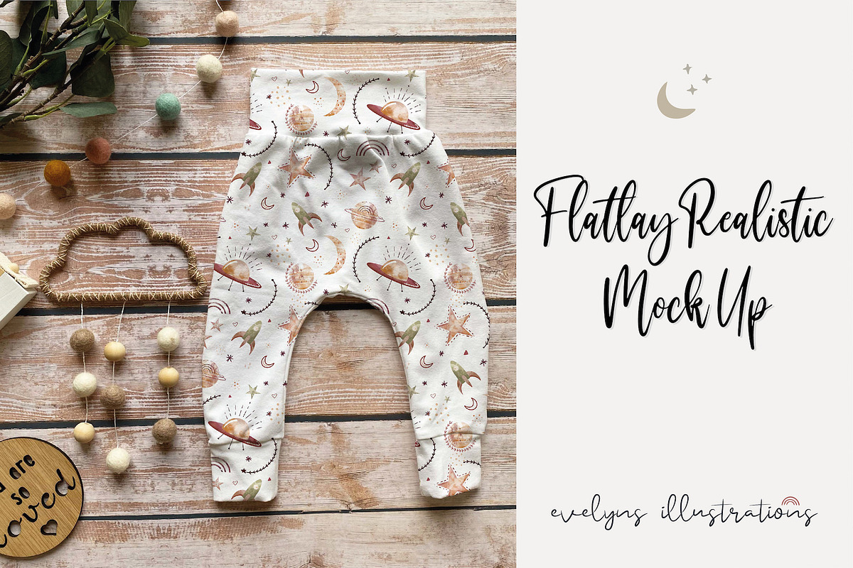 Flatlay Realistic Leggings Mock UP, a Bottom Mockup by Evelyns Illustrations (Photo 1 of 4)