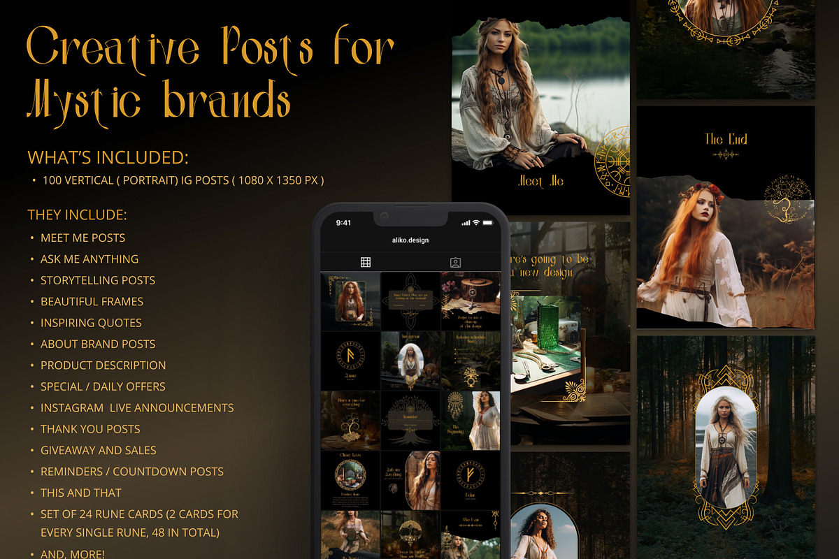 Celtic, Spiritual Instagram Posts, a Social Media Template by Under My Cozy Roof (Photo 3 of 7)