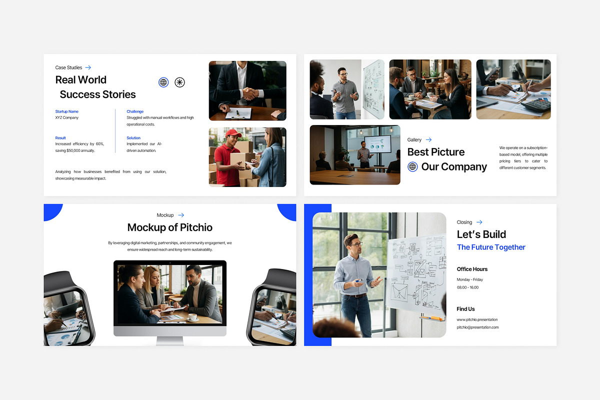 White Blue Modern Startup Pitch Deck, a Presentation Template by Eklip Studio (Photo 3 of 6)