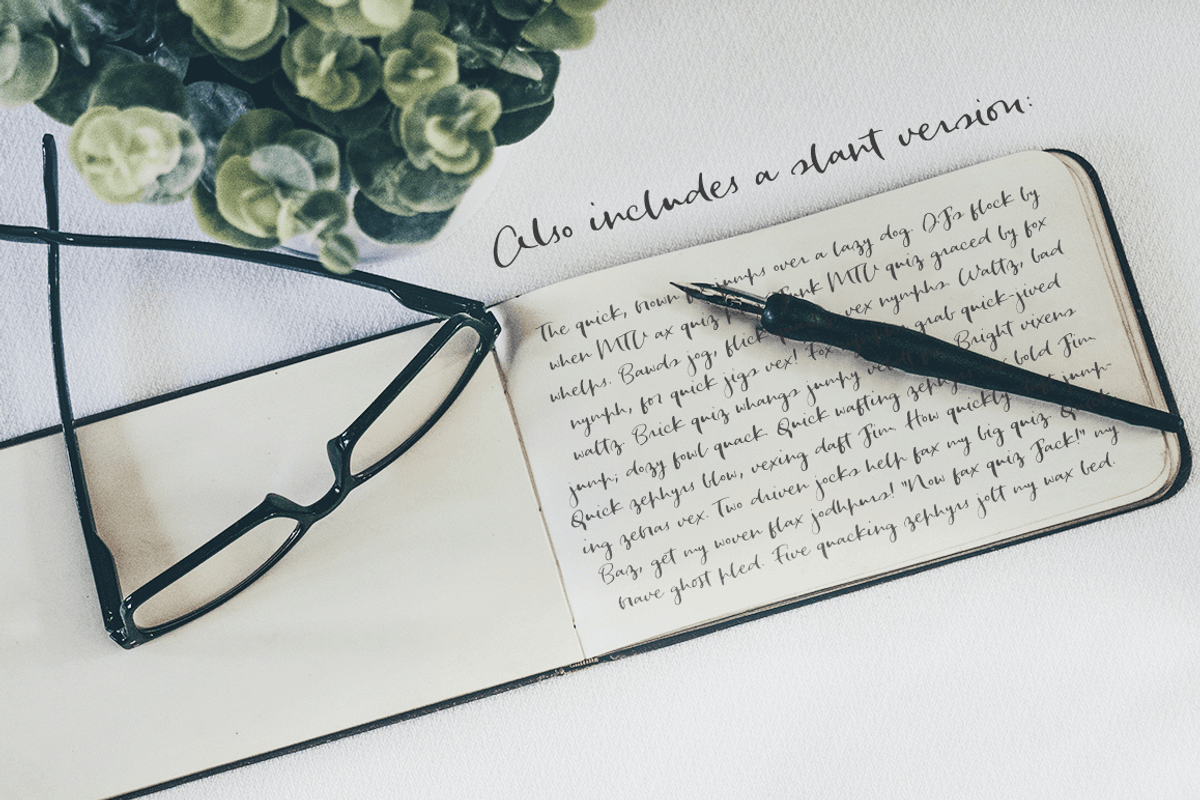 Smoke Signals script font and extras preview 8
