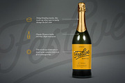 Prosecco Bottle Mock-Up, a Cups & Container Mockup by Palm Street Creative (Thumbnail 3 of 3)