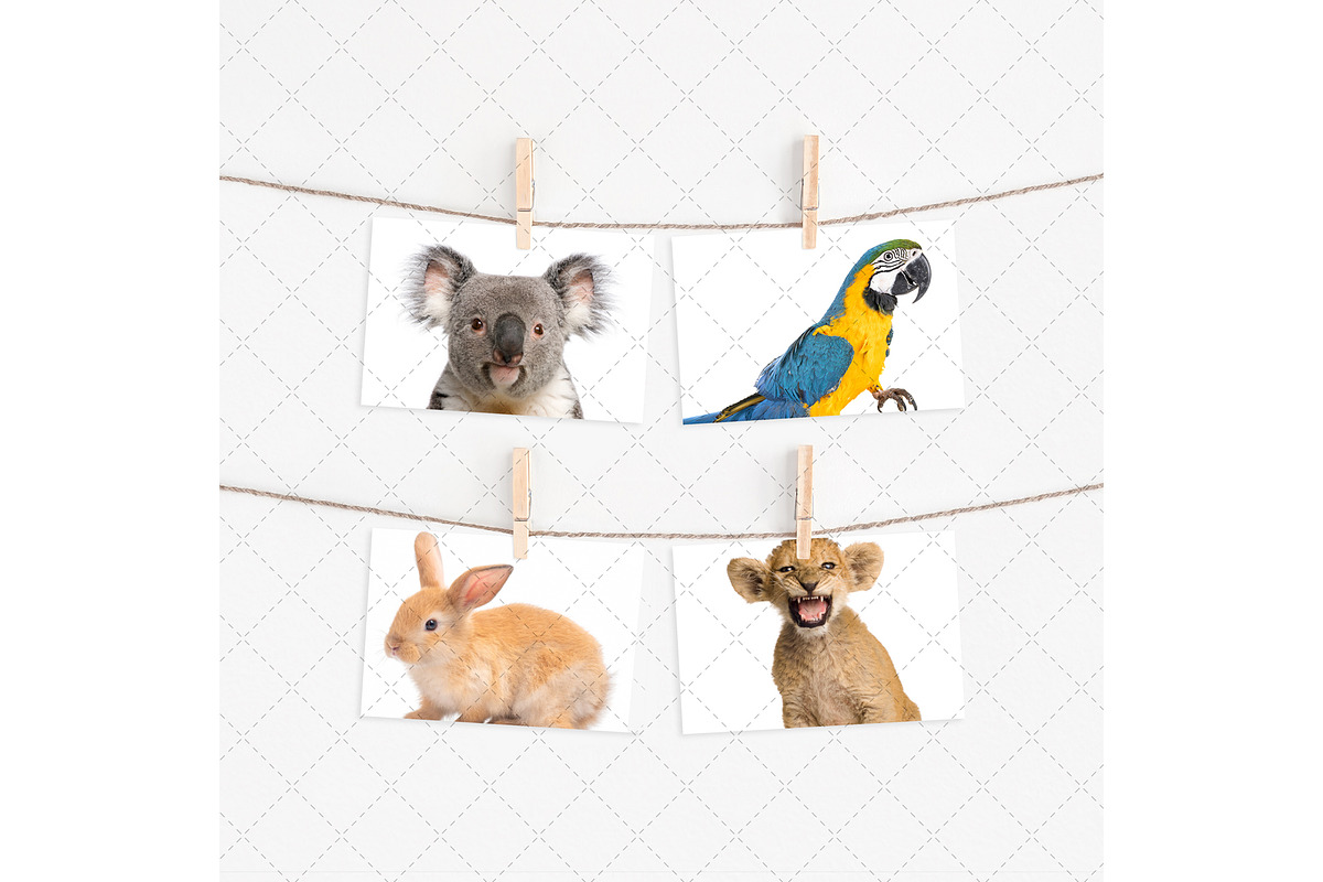 4x6 cards mockup with clothespins, a Print Template by Dorado Stock (Photo 3 of 3)
