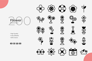 Flower Duotone Icons, an Outline Icon by Bloodline