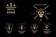 Cowboy Skull Badge Logo Set, a Branding & Logo Template by Artnivora.Std (Thumbnail 1 of 6)