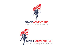 Space Adventure Logo Template