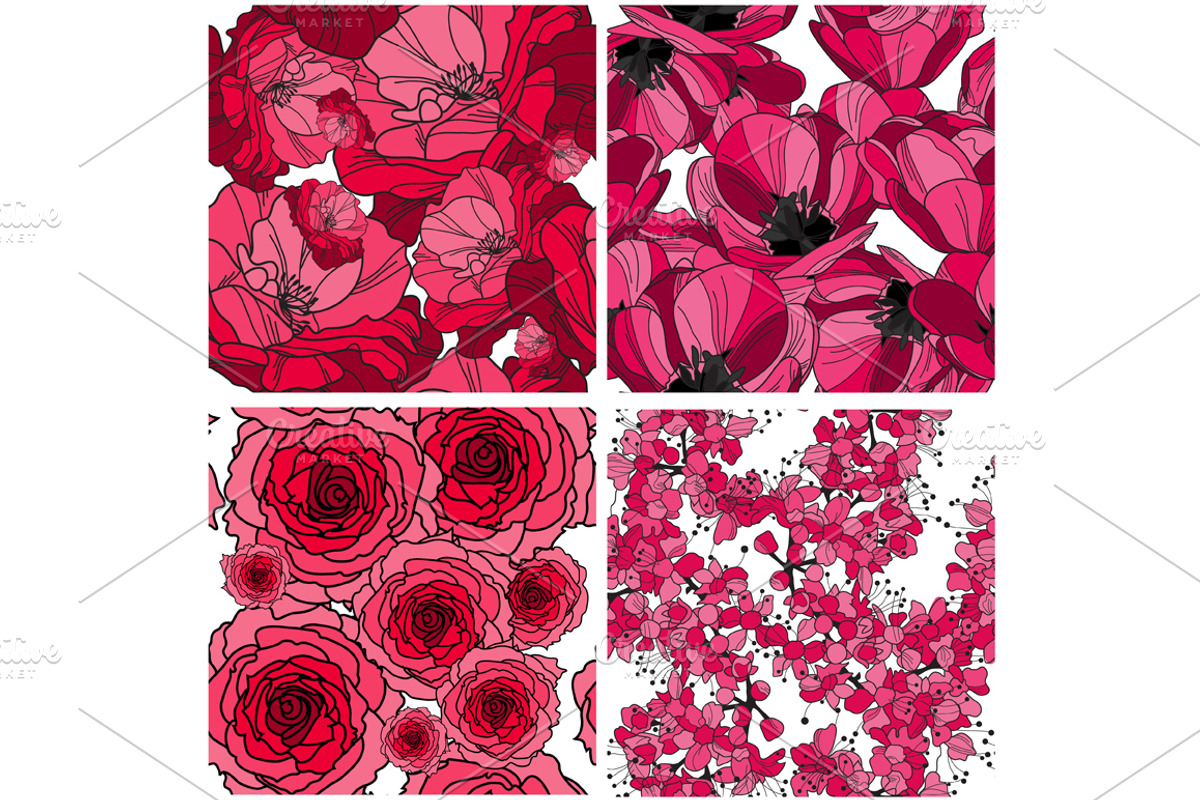 Pink Floral Patterns preview 3