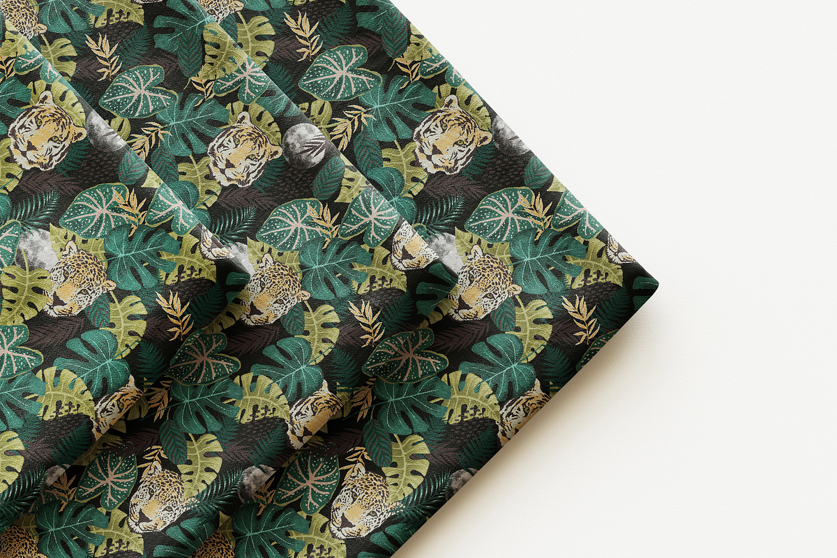 Exotic Tropical Jungle-Tiger Pattern, a Pattern Graphic by StudioGlouna (Photo 4 of 5)