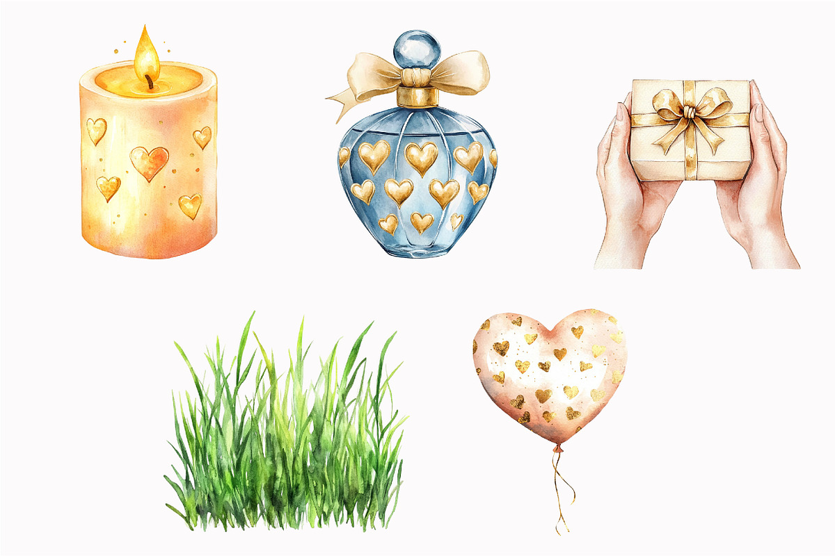 Watercolor Mothers Day ClipArt, an Illustration by Design Market (Photo 4 of 4)
