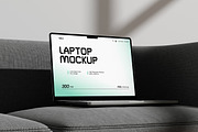 Laptop Mockup on Sofa, a Mac Mockup by Budogol Studio (Thumbnail 3 of 3)