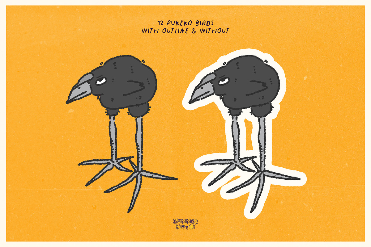 Pukeko After Dark Halloween Clipart, a Seasonal Illustration by Summernotie (Photo 7 of 8)