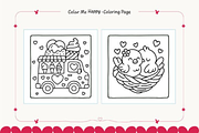 Valentine's Day Coloring Pages Bold, a Seasonal Illustration by Akrinity Digital (Thumbnail 4 of 8)