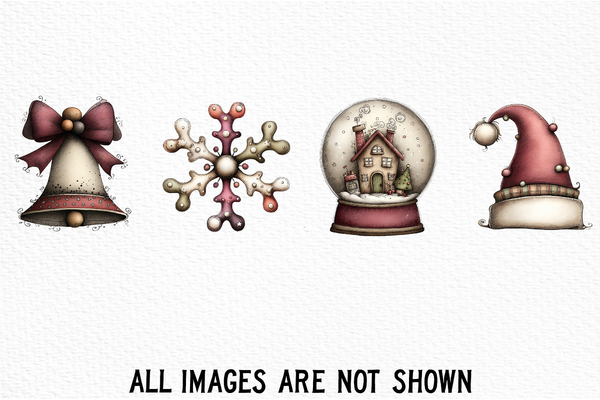 Quirky Holiday Christmas Clipart, an Illustration by Craft Nest (Photo 4 of 6)