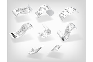 Payment check and receipts with, a Finance Illustration by the8monkey