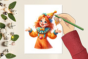 Kids Orange Birthday Watercolor Pngs, an Illustration by RobertsArt (Thumbnail 5 of 7)