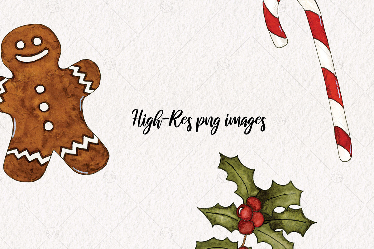 Christmas Treats Watercolor Graphics, an Illustration by Kileen Nicole Art (Photo 3 of 5)