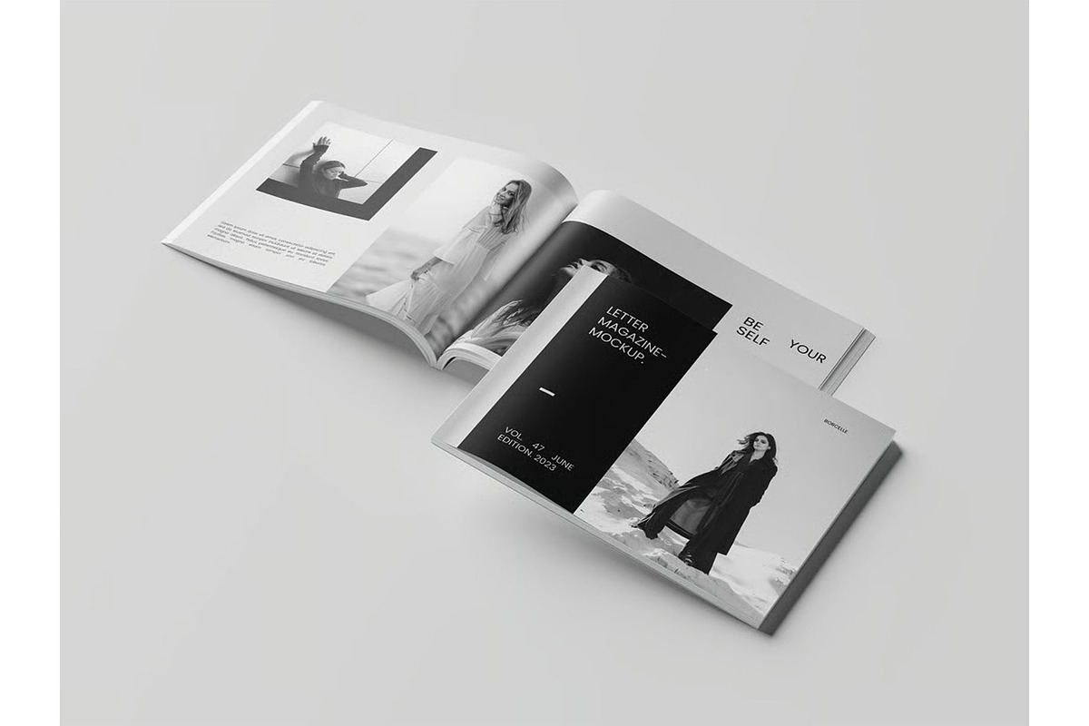 Landscape us Letter Magazine Mockup, an Advertising Mockup by zippypixelstudio (Photo 4 of 5)