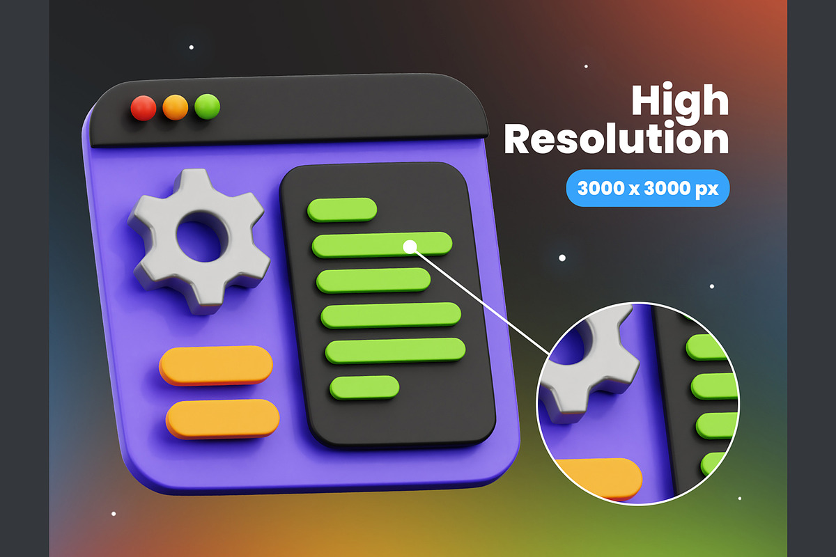 UI KIT Elements 3D Icons, an Object 3D Model by Rakata Studio (Photo 3 of 7)