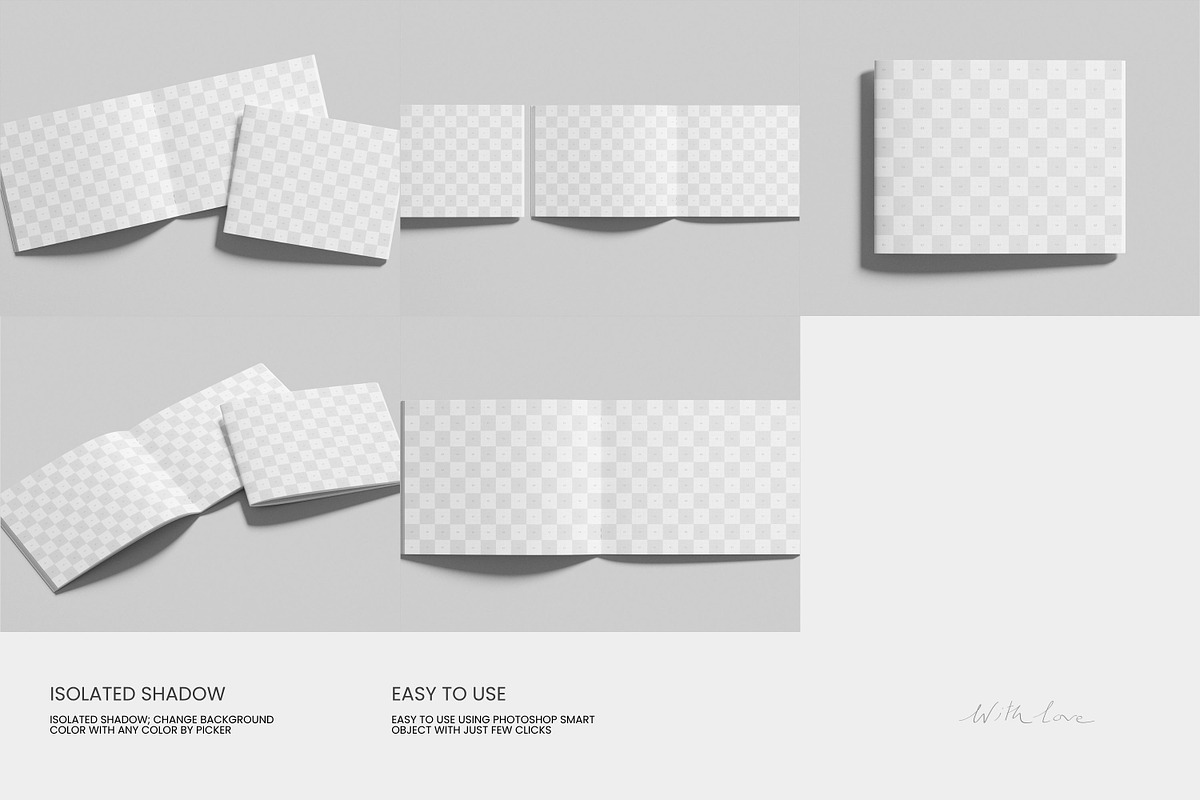 US Letter Landscape Brochure Mockup, a Books & Magazine Mockup by Toasin Studio (Photo 3 of 8)