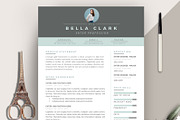 Professional Resume Template RE002, a Resume Template by Draca Design Co (Thumbnail 1 of 4)