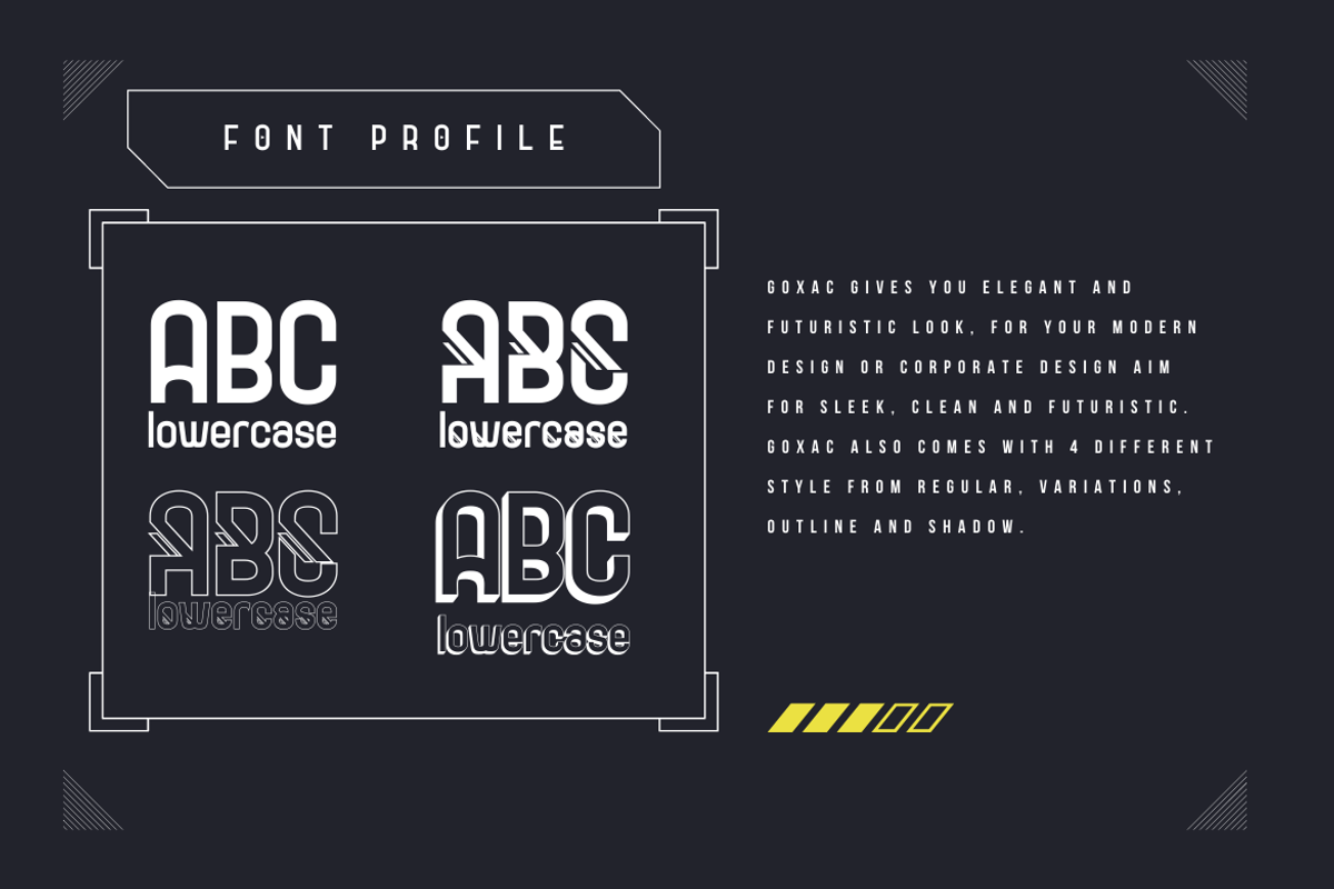 Goxac | Futuristic Font, a Sans Serif Font by twinstd (Photo 2 of 13)