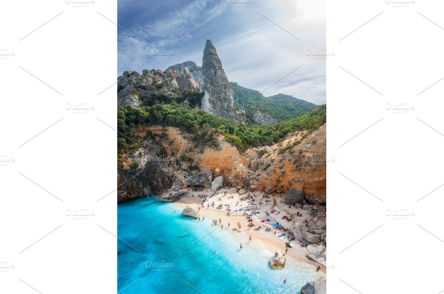 Aerial view of rocks and mountains, a Nature Photo by den-belitsky