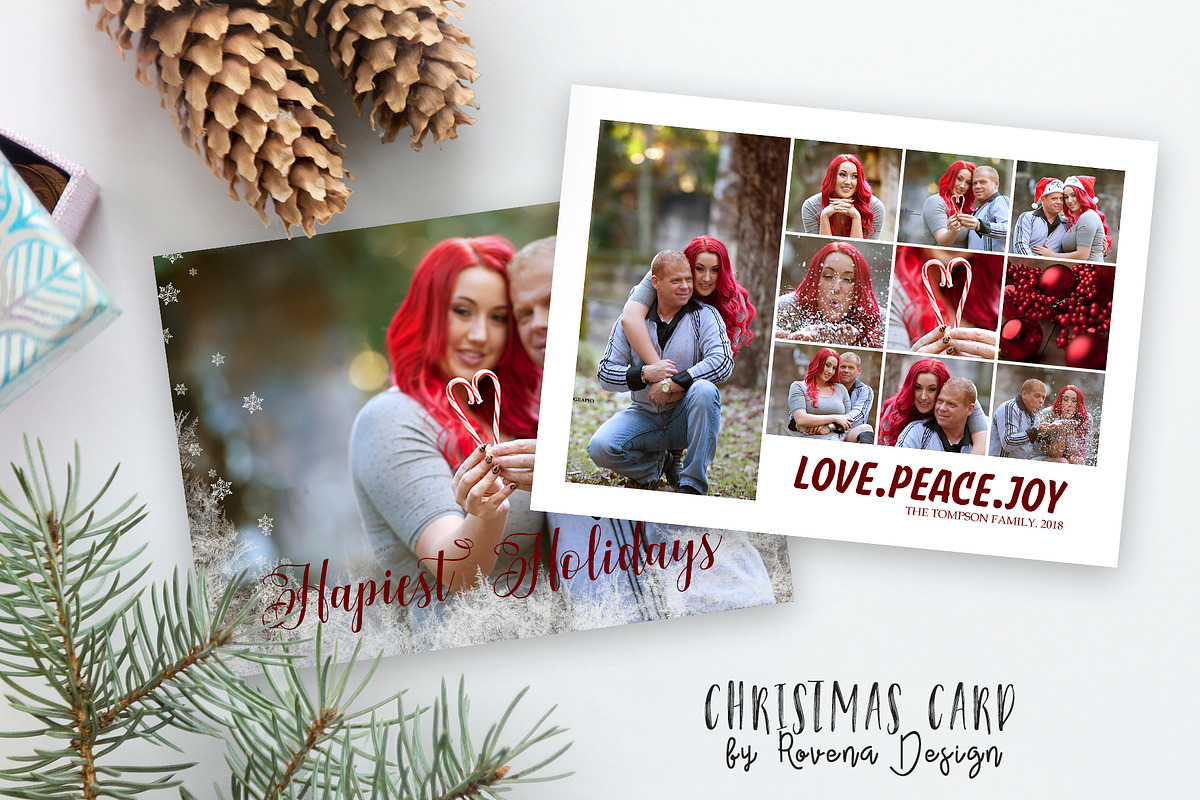 Christmas Card Template, a Card Template by Rovena Design (Photo 2 of 2)