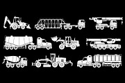 Big set of construction equipment, a Transportation Illustration by WINS Doodle shop (Thumbnail 7 of 7)