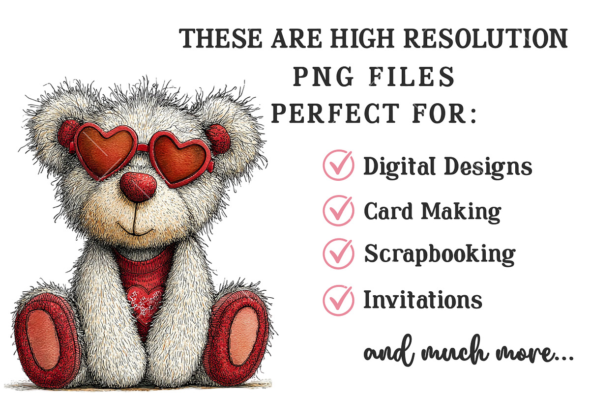 Whimsical Summer Teddy Bear Clipart, an Illustration by OK Design (Photo 4 of 6)