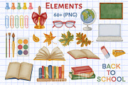 Back to School Watercolor Collection, an Education Illustration by Andre_Eva (Thumbnail 2 of 13)