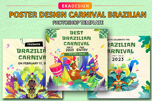 Poster Perayaan karnival Brazil