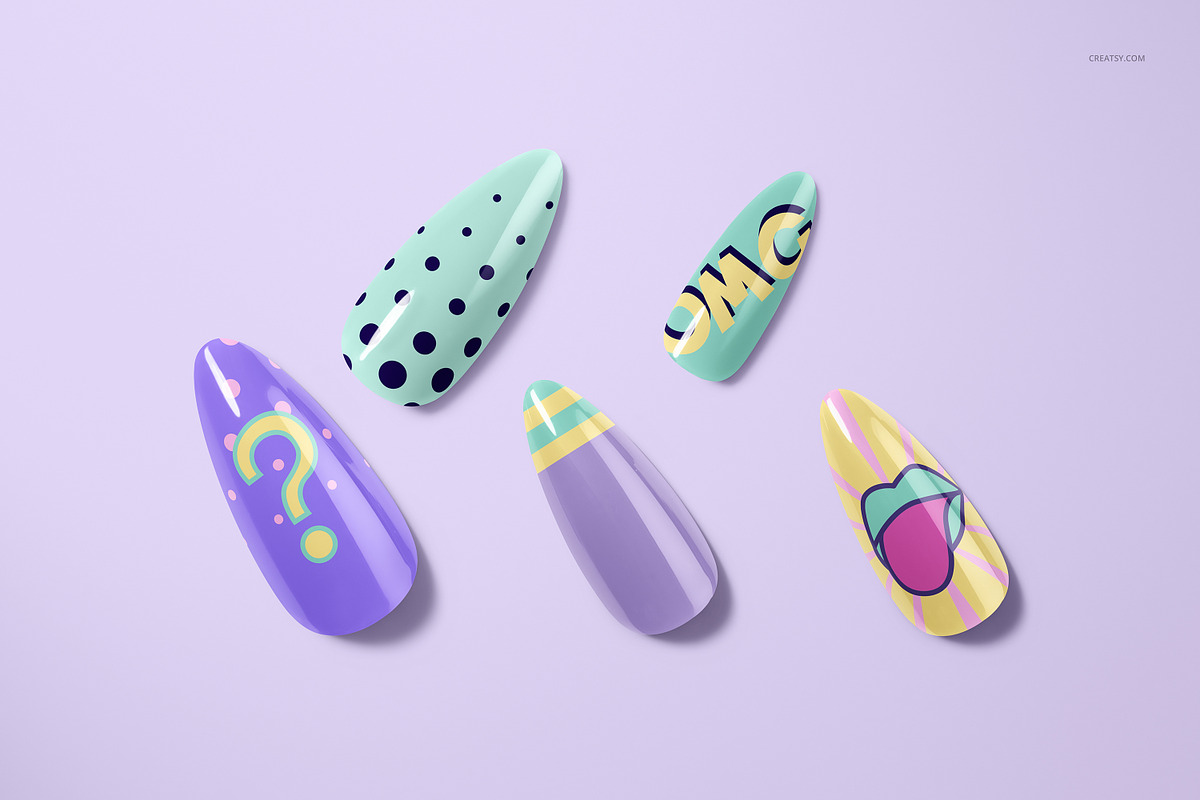Nail Tips Mockup Set, a Merchandise Mockup by creatsy5 (Photo 6 of 11)