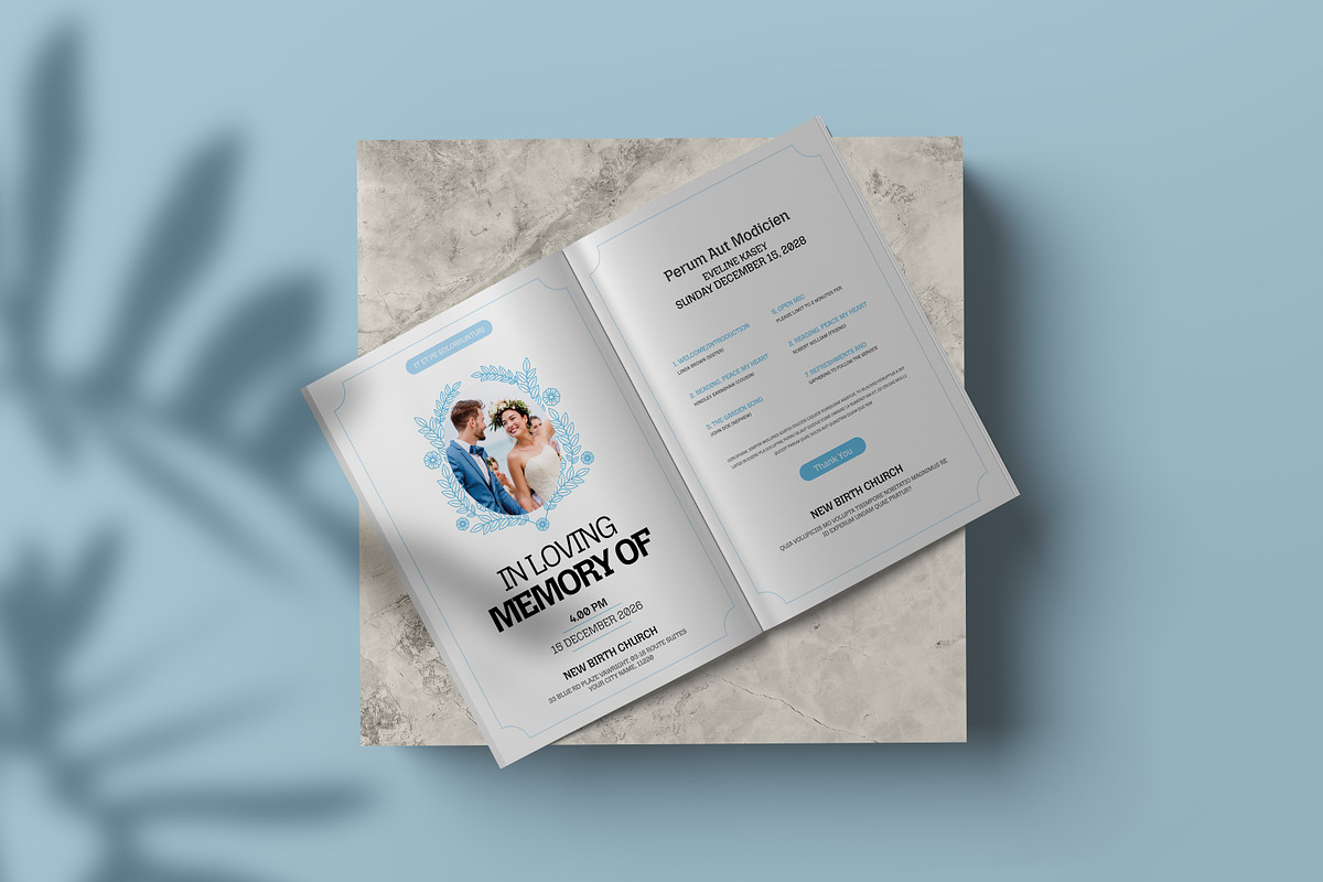 Funeral Program Word Template preview 3
