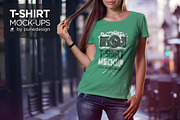 T-Shirt Mock-Up Set, a Shirt Mockup by PuneDesign (Thumbnail 1 of 6)