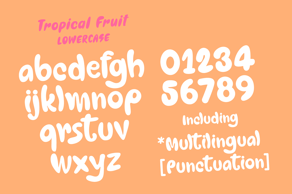 Tropical Fruit, a Sans Serif Font by BBtypeStudios (Photo 9 of 16)