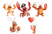 Kawaii Crabs  Clipart Bundle, an Illustration by Pixels.Craft (Thumbnail 8 of 9)
