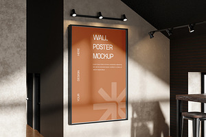Wall Digital Screen & Poster Mockup, an Advertising Mockup by Symie Design