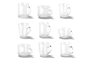 10 Glass Mug 3D Model