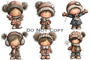 Whimsical Winter Kids Clipart, an Illustration by Craft Nest (Thumbnail 8 of 11)