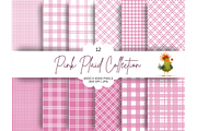 Pink Seamless Plaid Designs, a Pattern Graphic by Earley Bird Design Studio (Thumbnail 1 of 8)