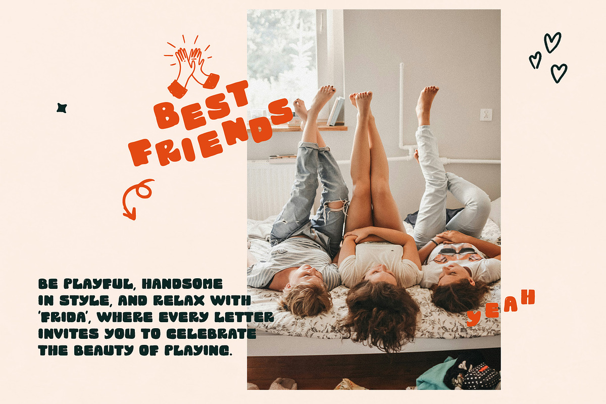 Frida - playful font, a Handwritten Font by dicreate (Photo 3 of 10)