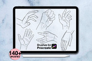 140+ hands anatomy procreate brushes, a Brush Add-On by Arts For Peace (Thumbnail 6 of 9)