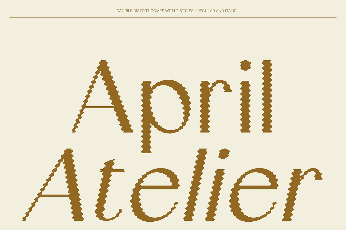 Canpile Distort, a Sans Serif Font by Craft Supply Co. (Photo 3 of 8)